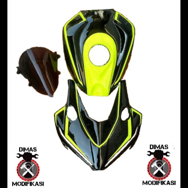 Paket modif keren cover tangki cbr 150r facelift + topeng cbr 150r facelift