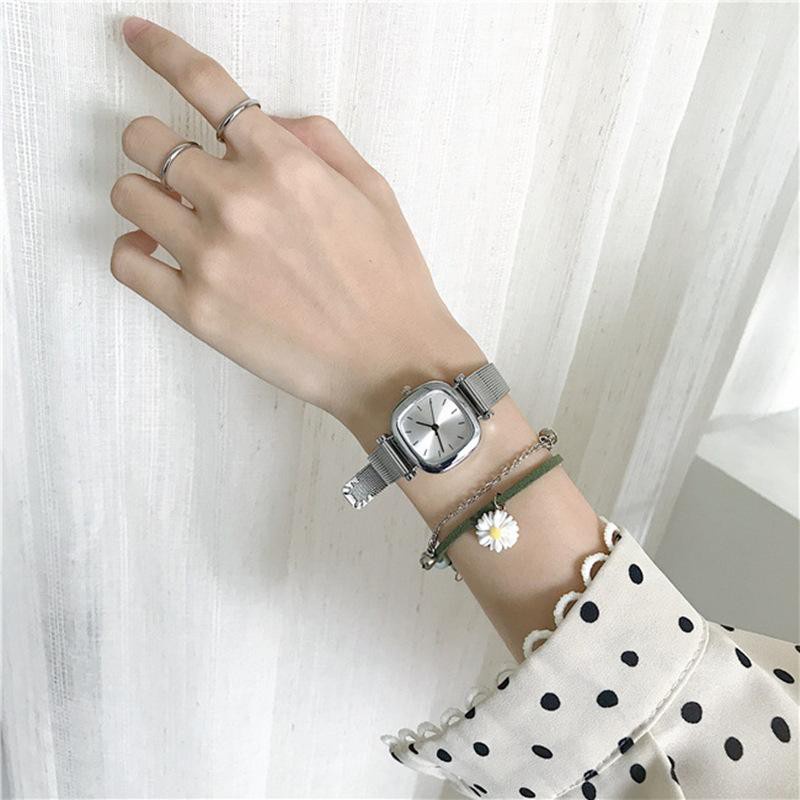 ✅Grosir Jam Senen -  Jam Tangan Wanita Analog Tali Besi Stainless Steel Gaya Korea Wanita Import Premium