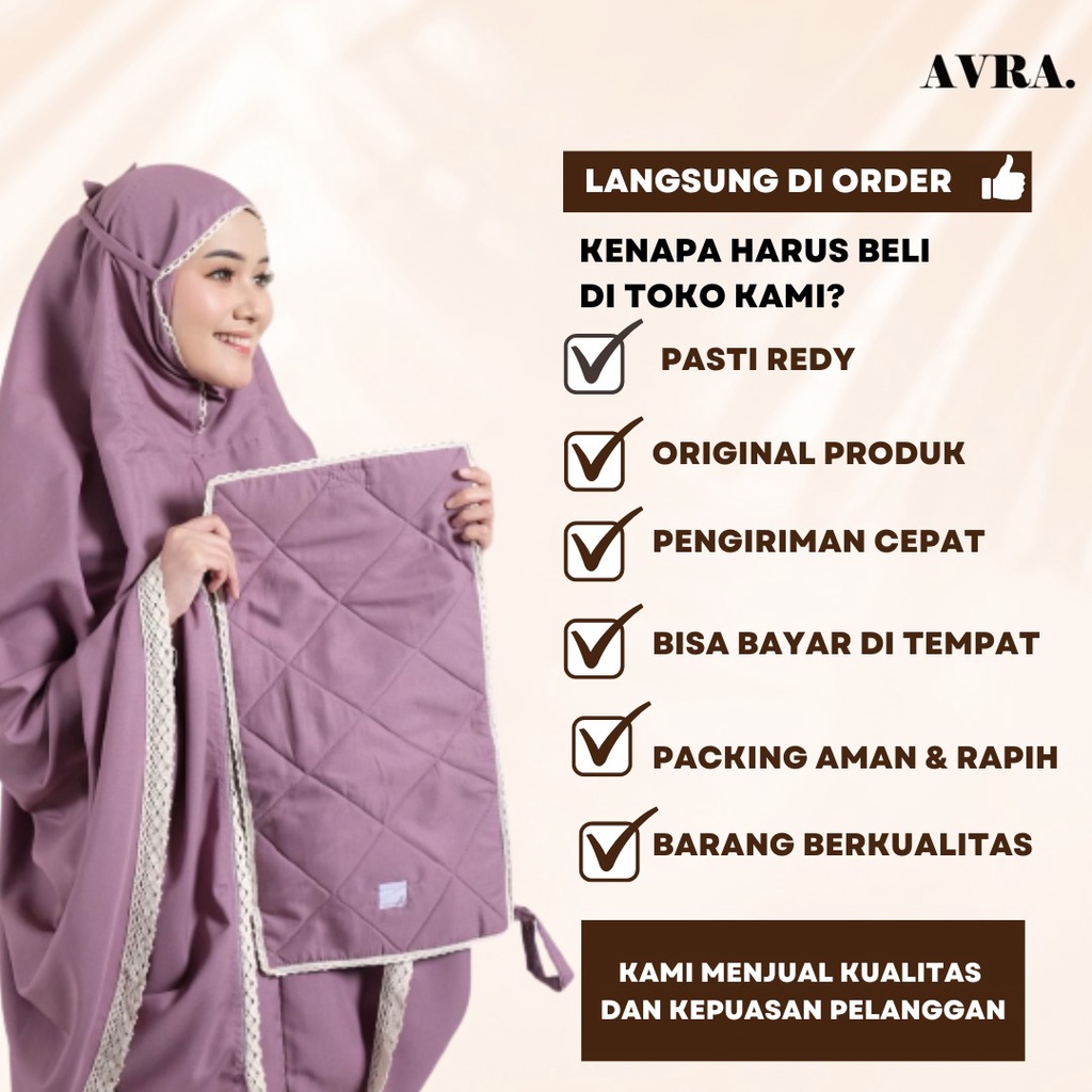 Mukena Dewasa Polos 2in1 Sajadah Mukenah Remaja Kekinian Bahan Katun Mikro Premium