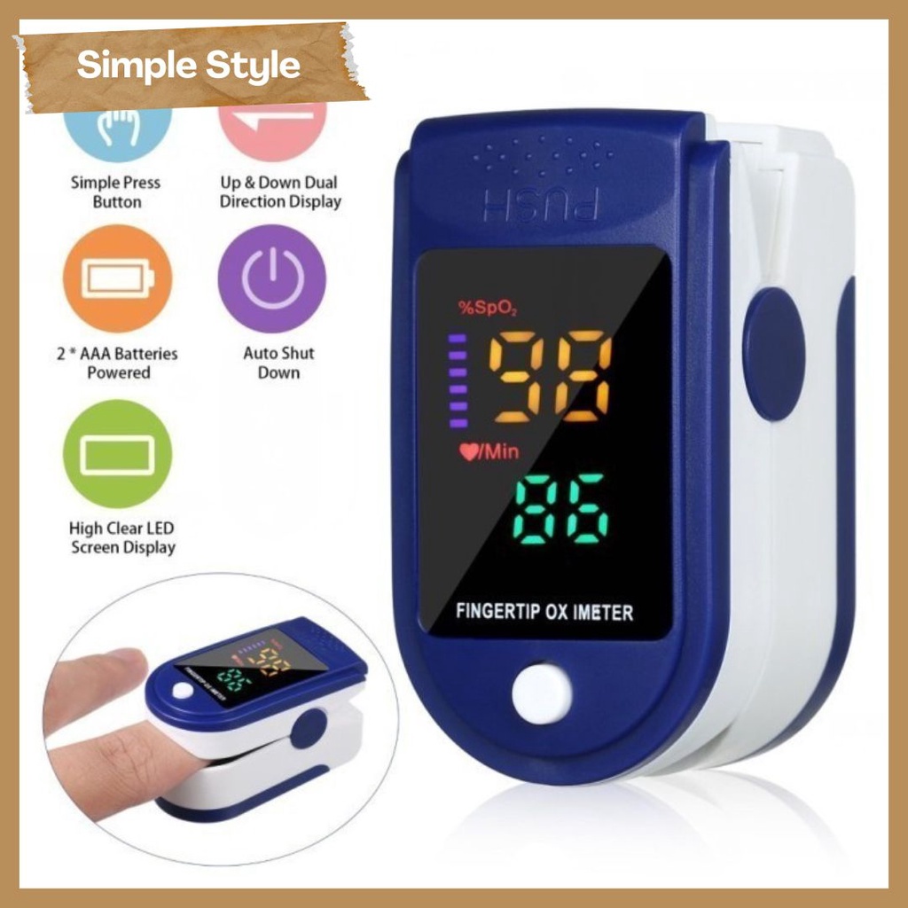 BISA COD OXYMETER PULSE Fingertip Alat Pengukar Kadar Oksigen DARAH WAJIB PUNYA OXIMETER