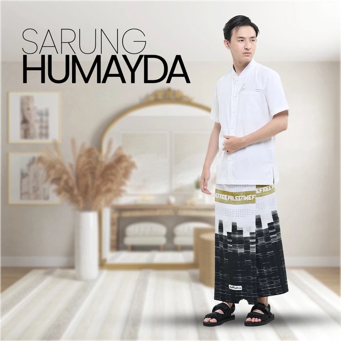 Sarung Rabbani Palestine Humayda Hitam Putih