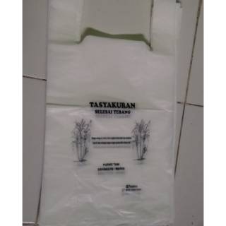  Kantong plastik sablon  plastik  ukuran 28cm x 35cm free 