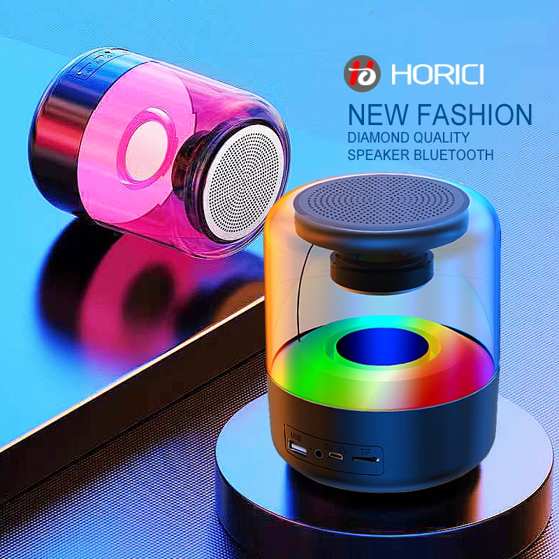 Speaker Bluetooth 5.0 Hi-Fi Sound Portable Audio Wireless Super Bass Mini Stereo / lampu RGB musik #308