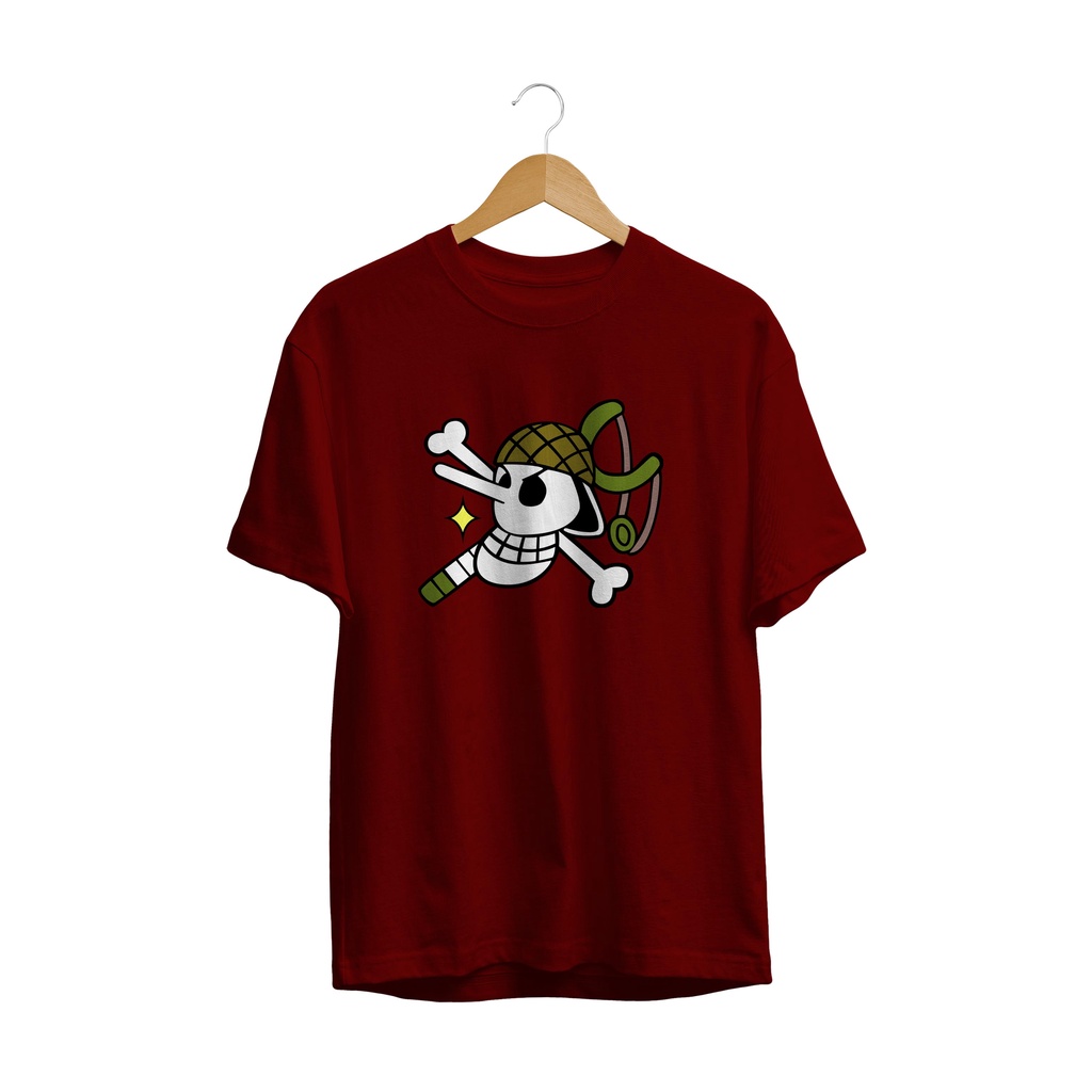 BAJU KAOS ANIME MANGA TERBARU ONE PIECE PIRATE USOP FLAG PREMIUM