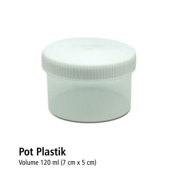 Pot Plastik Putih 7 X 5 cm 120 ml Pcs