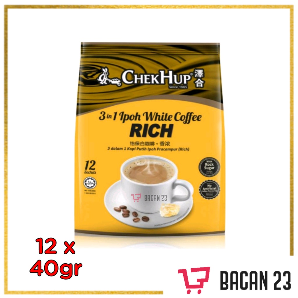 ChekHup 3in1 Ipoh White Coffe King Rich Malaysia (40gx12s) / Kopi Putih / Chek Hup Kopi Putih Ipoh