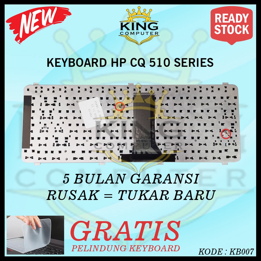 Keyboard Laptop HP Compaq 510 CQ510 CQ511 CQ610 CQ615 Series HP 6530s 6730s Hitam