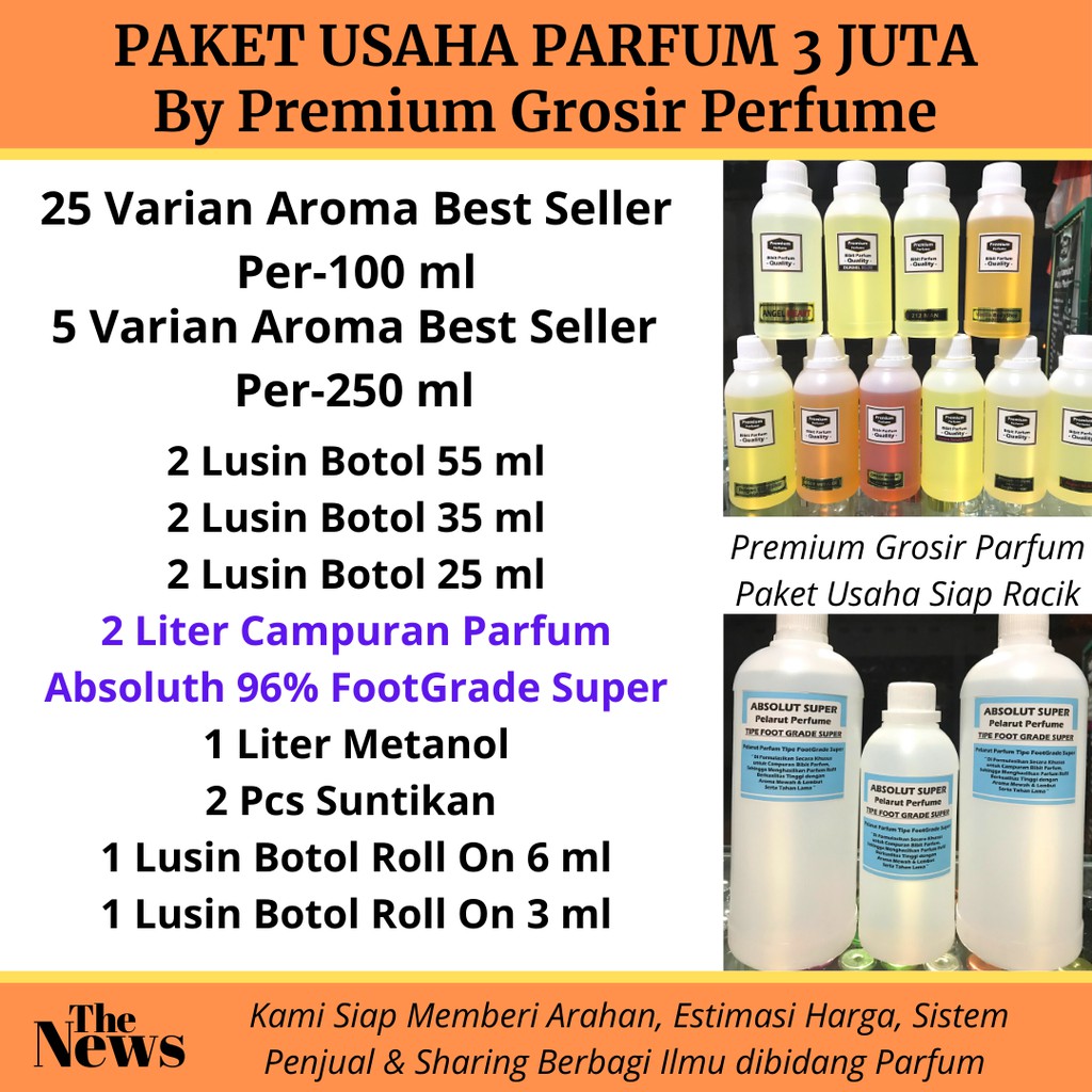 Pemesanan Khusus PAKET USAHA PARFUM / Usaha Parfum / Paket Usaha Parfum Refil