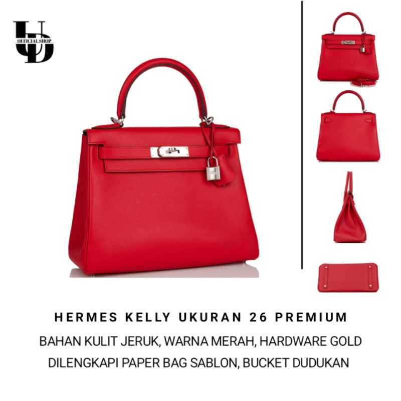 Tas Togo Kely Ukuran 26 Warna Merah Premium Tas Selempang Wanita Import