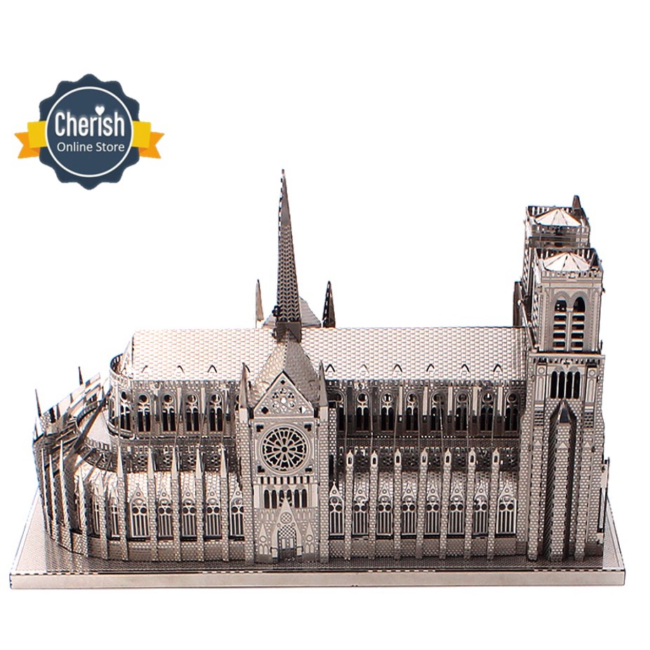 Puzzle Metal 3D NOTRE DAME PARIS Mainan Hobby DIY MB-005