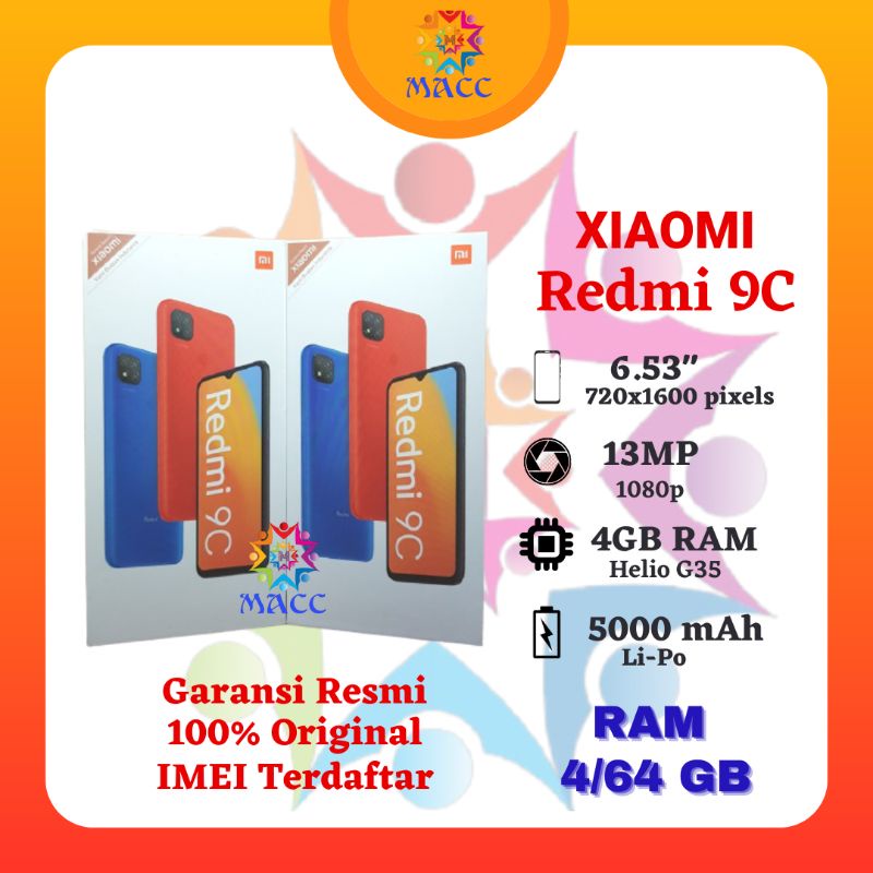 Xiaomi Redmi 9C Ram 4/64 Gb Garansi Resmi
