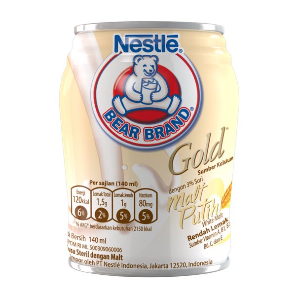 

Nestle BEAR Brand Gold White Malt 140ml