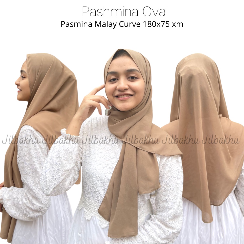 TERMURAH! PASHMINA OVAL / PASHMINA CURVE / PASHMINA MALAY CERUTY BABYDOLL180x75 CM