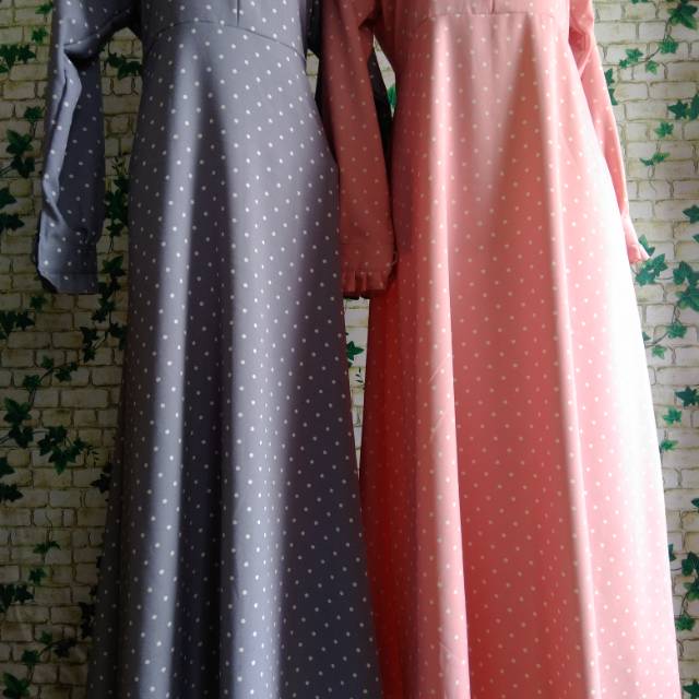 Gamis luxuri crep, bahan jatuh,