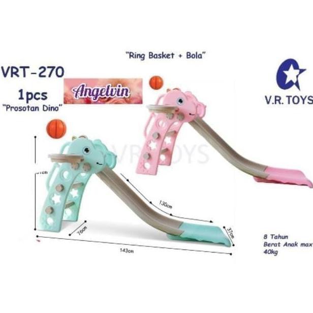 Mainan Perosotan Anak Prosotan Dino Ring Basket + Bola Vrt-270 Krystalfxshop