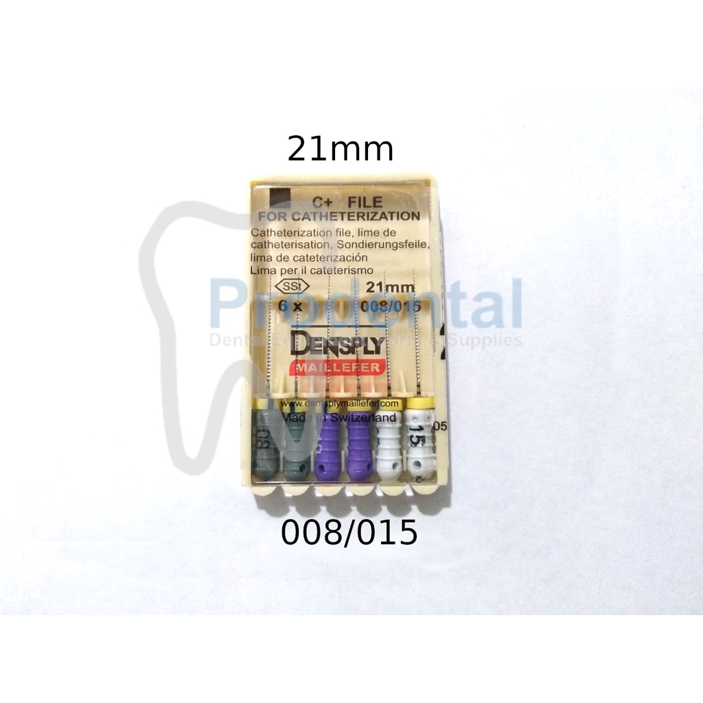 Dental dentsply c+ file c file endo jarum endodontik No 08 10 15 21mm