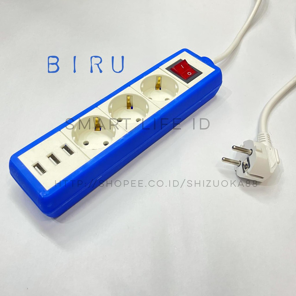 Stop Kontak Colokan Multiguna Multifungsi Kabel Power Socket High Quality Power KY PEN 3 USB PORT PK