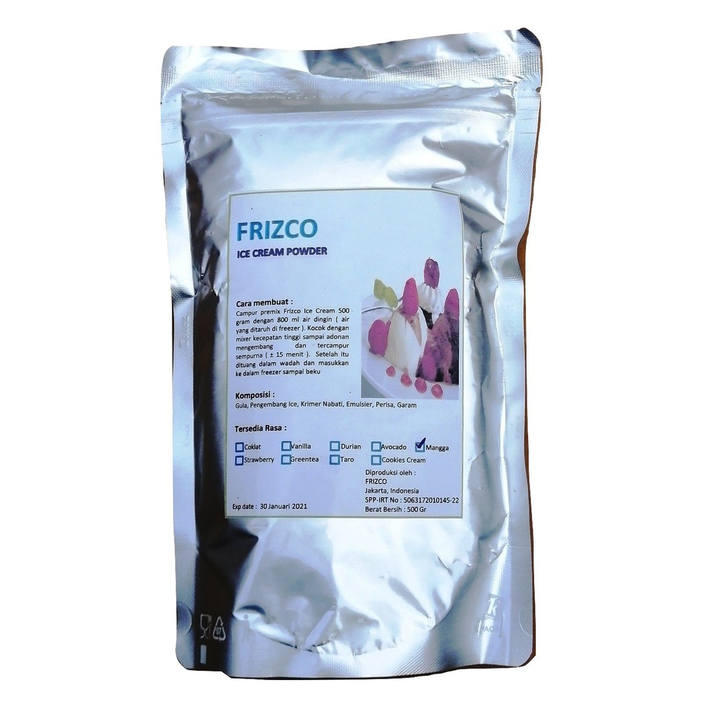 MANGGA FRIZCO Ice Cream Powder 500gr bubuk Es Krim Frisco MANGO MANGGO