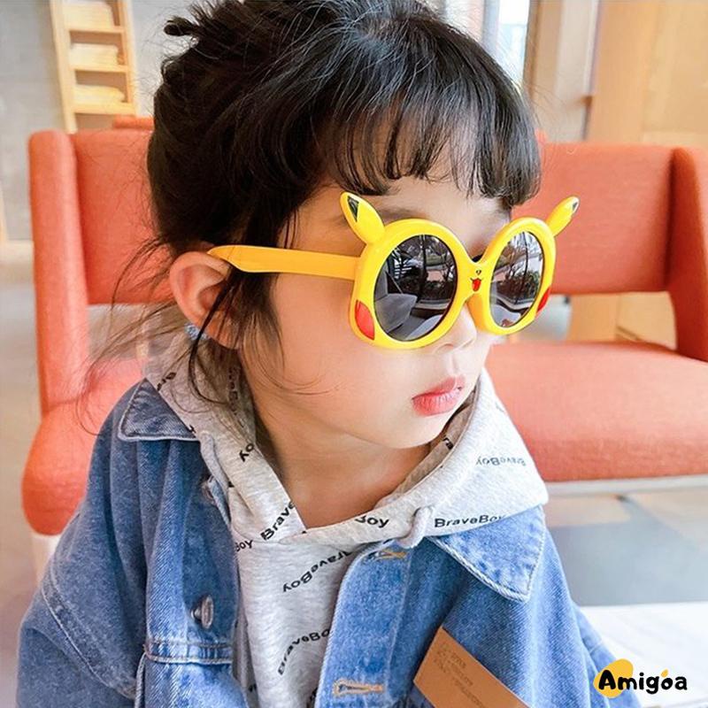 Kacamata Kartun Pikachu Kacamata Perlindungan UV Polarized Sunshade Anak-anak - AG2