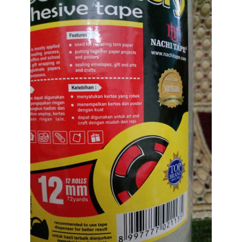 

Lakban Nachi 12mm 72 yard