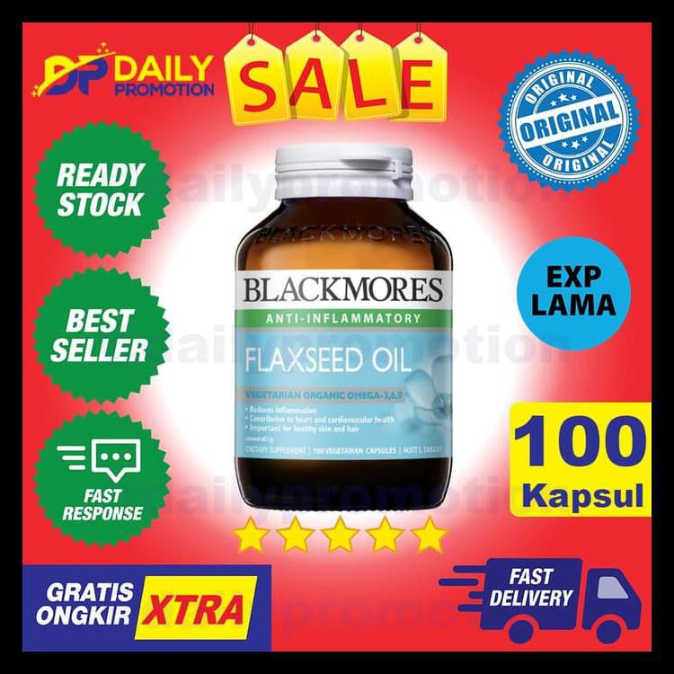 READY STOK BLACKMORES FLAXSEED FLAX SEED OIL OMEGA 3 6 9 VEGETARIAN - 100 KAPSUL PROMOKode 1355