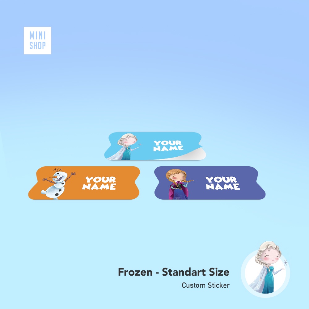 

Frozen - Paket Label Stiker Nama Custom