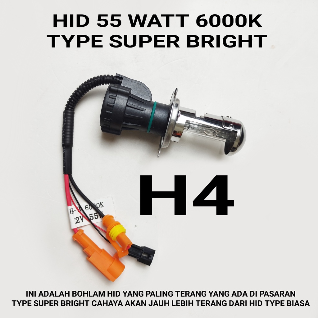 LAMPU HID MOBIL 55 WATT H4 H11 H1 H16 SUPER TERANG