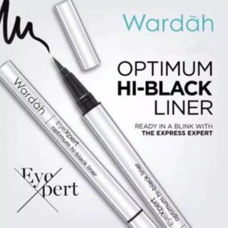 `ღ´ PHINKL `ღ´ Wardah Optimum Hi-Black Liner eyeliner cair kuas runcing mudah dipakai untuk pemula waterproof