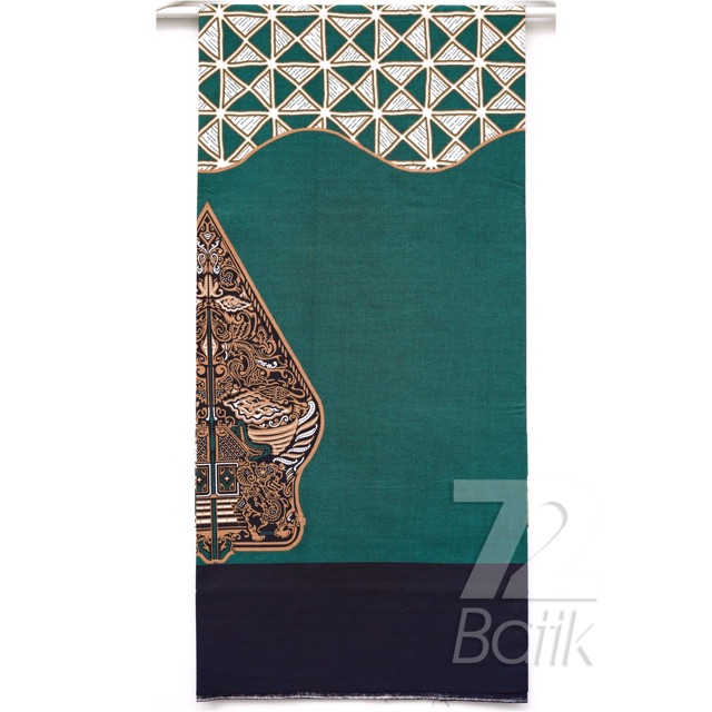 KAIN BATIK PREMIUM Bahan Katun Motif Wayang Warna Hijau Putih Hitam 728731 Cap 72 Jarik Jarit Samping Kebat Panjang Batik Katun Modern Premium Bahan Seragam Batik Pernikahan Kantor Keluarga Murah Kamen Jadi Batik Bali Lembaran