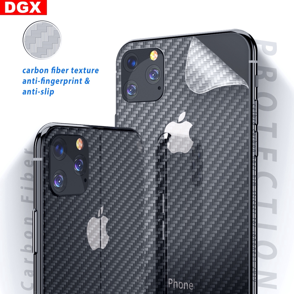 Stiker Pelindung Layar Belakang Bahan Carbon Fiber Untuk Iphone 11 Pro Max Xr Xs Max 6 6s 7 8 Plus