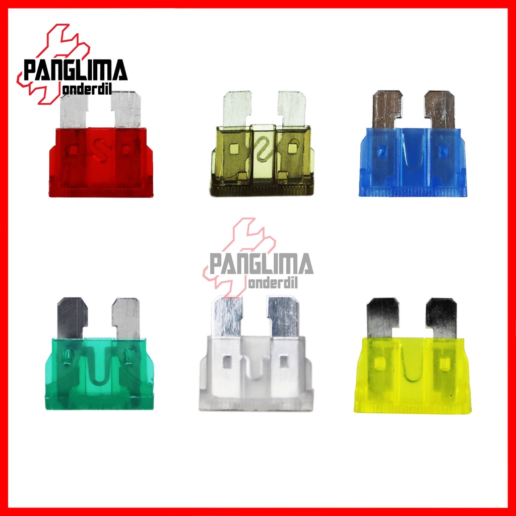 Sekring-Sikring Tancap-Fuse Blade Kecil-Mini Besar 7.5-10-15-20-25-30 Ampere-Amper-A