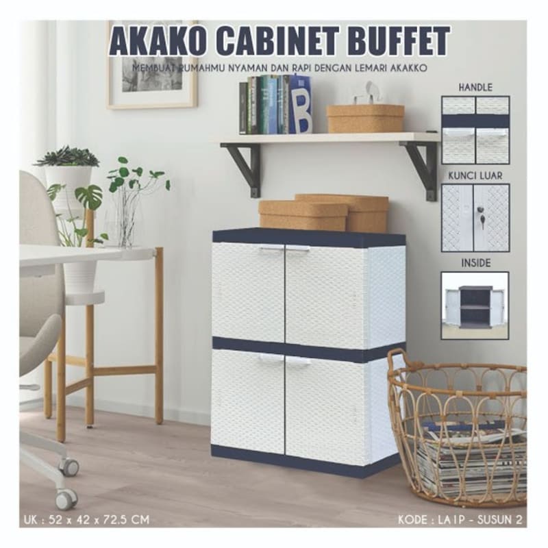 akako lemari plastik pakaian  rotan susun 2 tempat baju akako susun 2 lemari baju anak akako mini