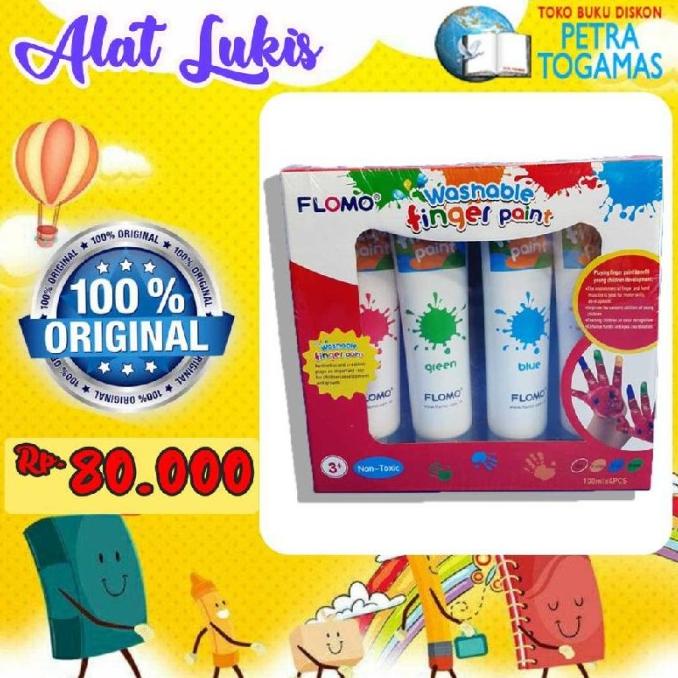

Cat Alat Melukis Lukis Warna Anak Flomo Washable Kids Finger Paint Ori
