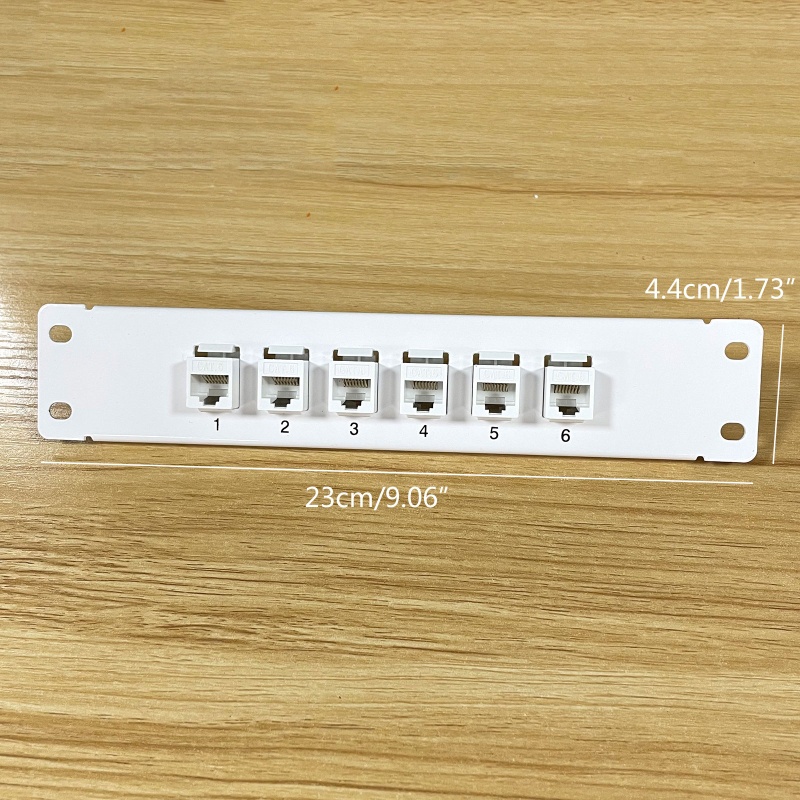 Vivi 6port Straight-throu CAT6 Patch Panel RJ45 Adaptor Kabel Keystone Jack