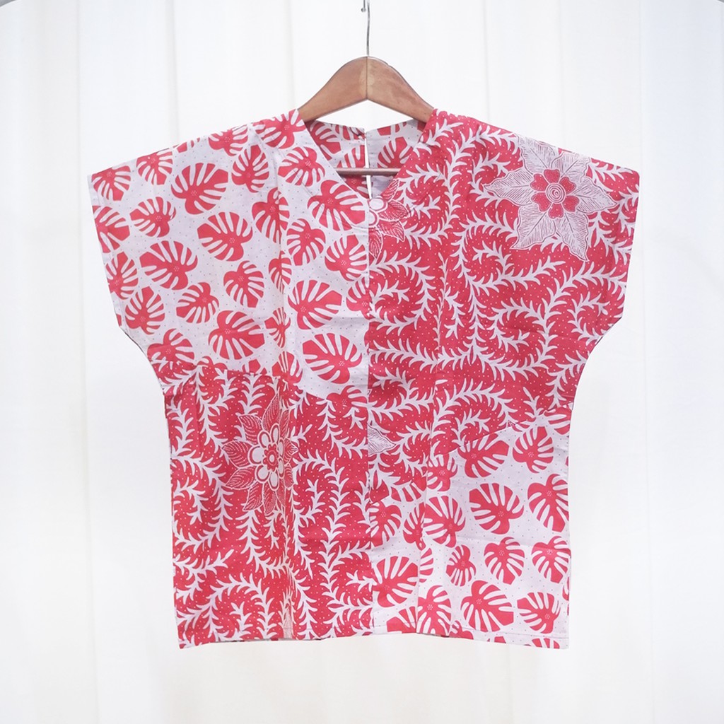 Best Seller Blouse Katun Batik Lawasan Motif Flora Model Leher V B6xVKo1UwwJBdj1