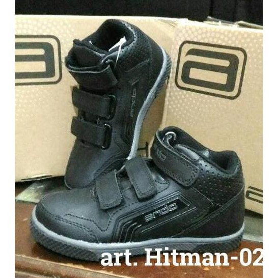 sepatu sekolah ando hitman 28-31#sepatu hitam #sepatu kets anak
