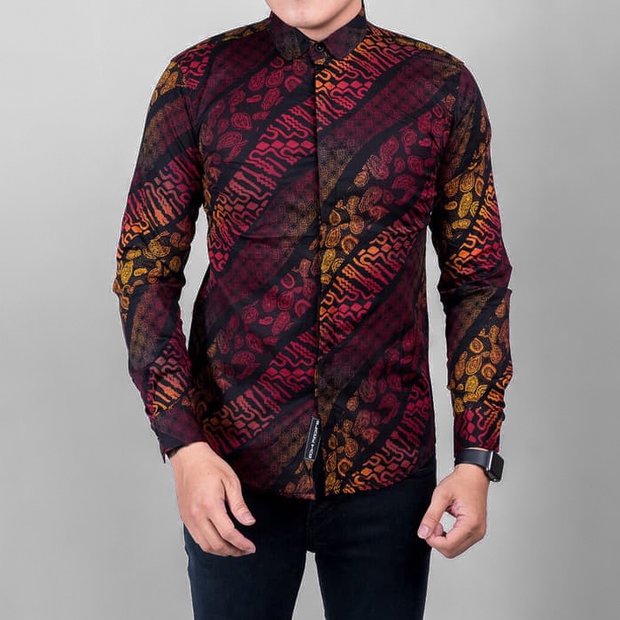 DGM Fashion New Arrival Distro Batik Pria Bordir Sogan Batikaf Notoarto Batik Ipnu-Ippnu Hem Pria-5815