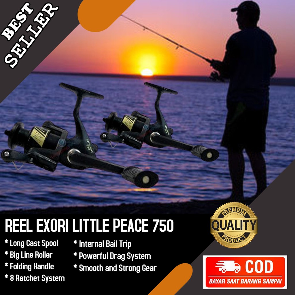 PROMO (CUCI GUDANG) REEL PANCING EXORI PREMIUM 750 LITTLE RELL PANCING MURAH REL ALAT PANCING 1 SET
