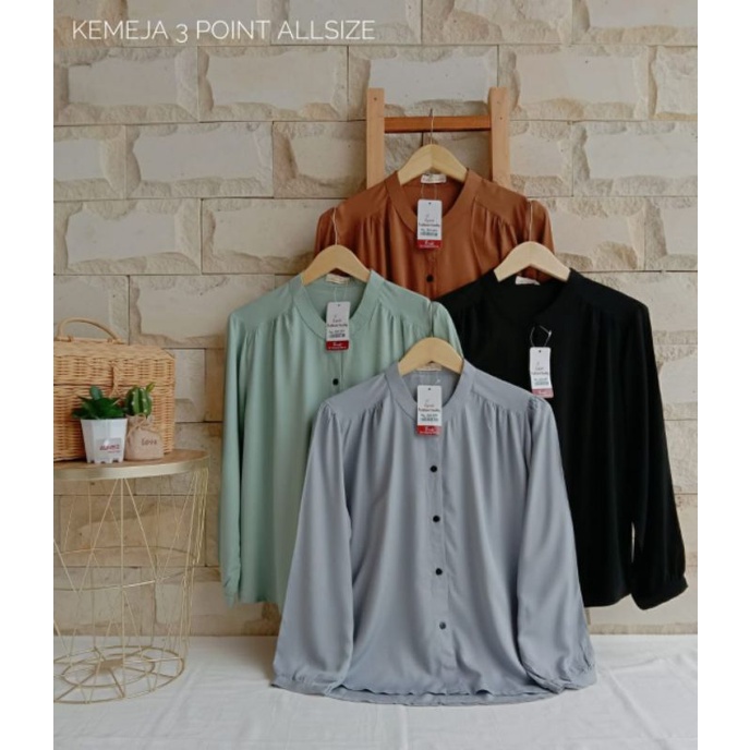 Kemeja wiru Three point