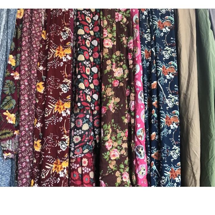 [J87043> Kain Sisa Potongan Rayon Rayon Kiloan TERMURAH