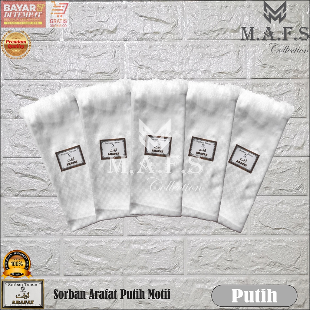 SORBAN MURAH SORBAN ARAFAT PUTIH &amp; WARNA PREMIUM