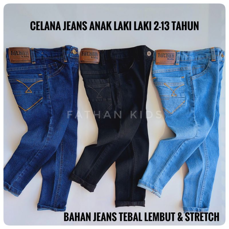 fathanmaju Celana Anak laki umur 4-13 tahun Celana jeans anak cowok Terlaris