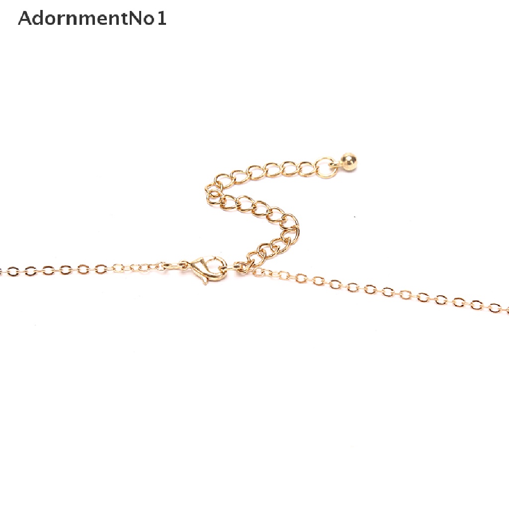 (AdornmentNo1) 2pcs / Set Kalung Rantai Stainless Steel Liontin Bulan + Matahari Untuk Pasangan / Pria / Wanita