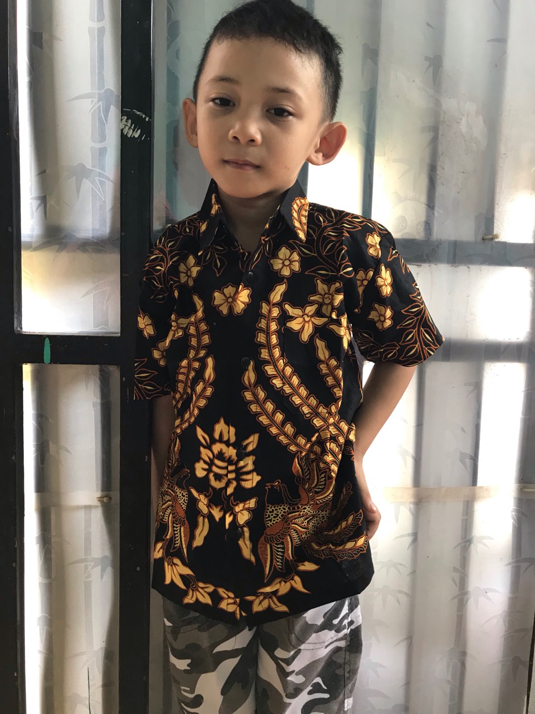 Batik Anak Cendrawasih  Manuk  Kembar Fashion Kids Bayi Kemeja Anak Cowok Laki