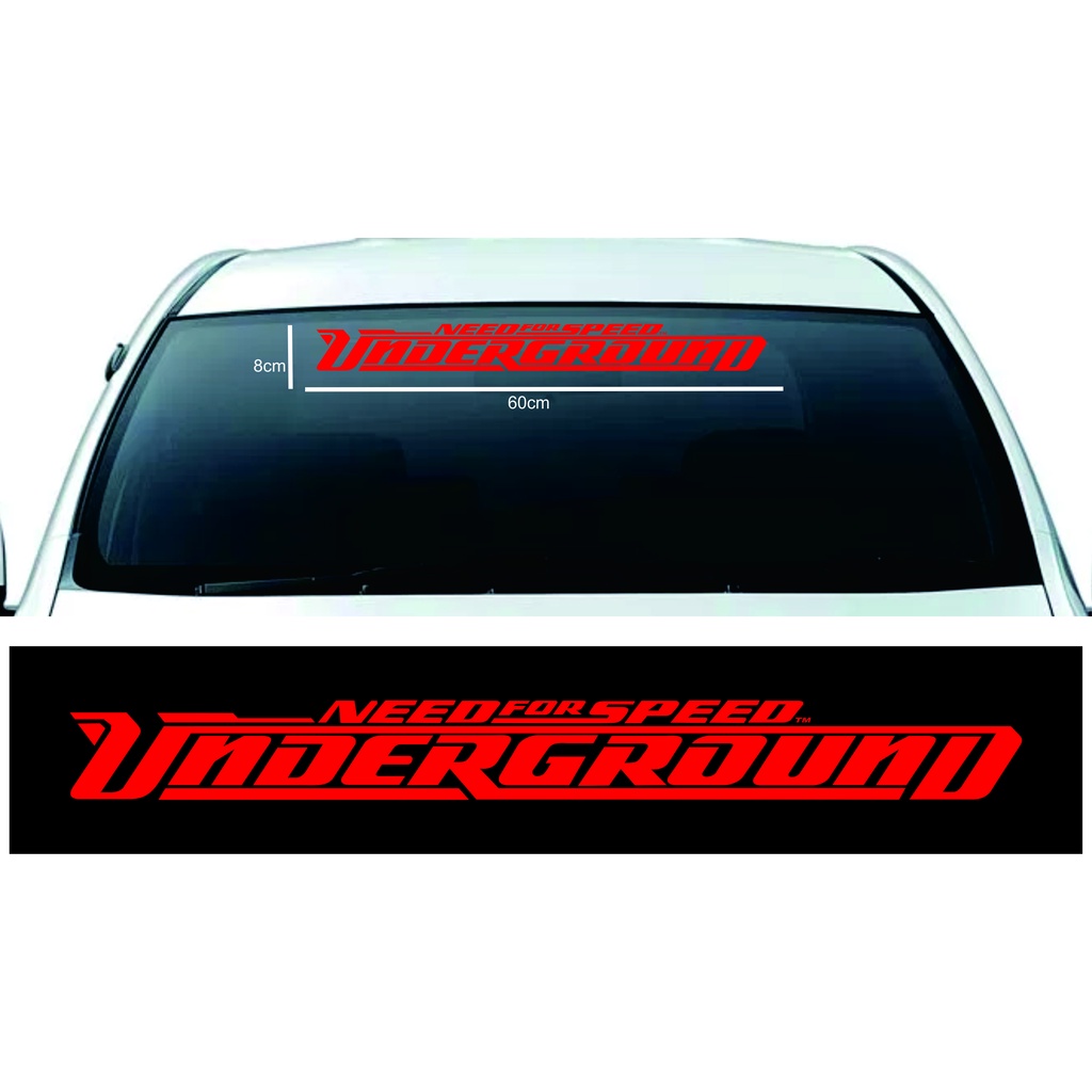 stiker NEEDFORSPEED kaca depan mobil stiker racing jdm mobil