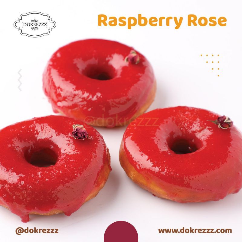 

Raspberry rose premium doughnut