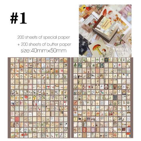 

Scrapbook Paper Pack 5x4cm - Oil Painting Diary Deco (400pcs) - 001 Murah