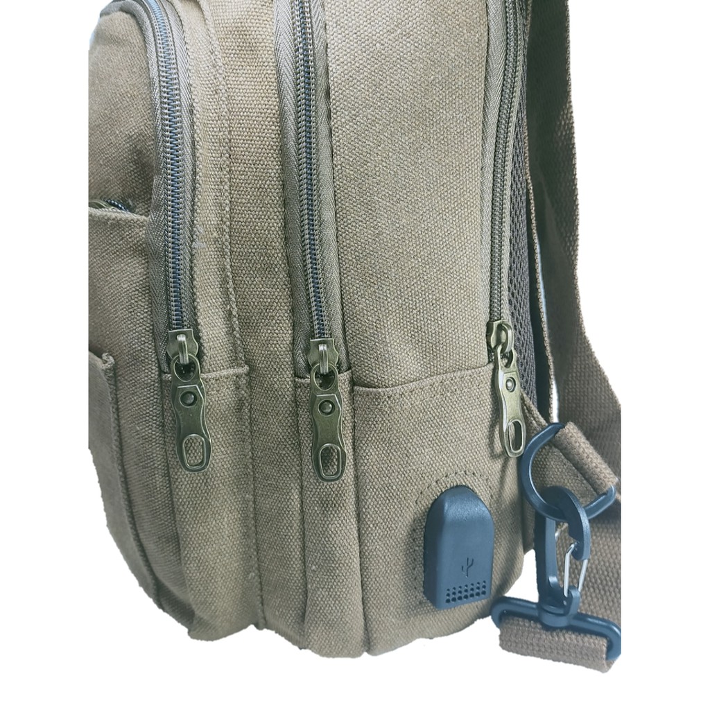 TAS SELEMPANG SLING BAG HP DADA USB IMPOR PRIA 6068