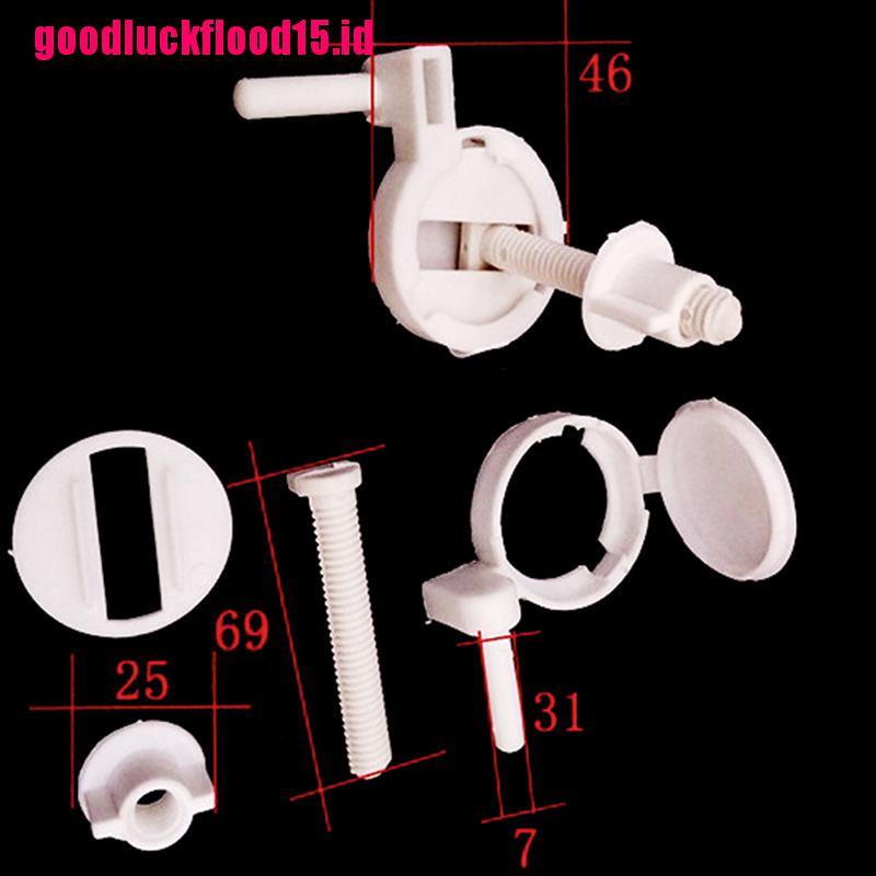 {LUCKID}1set/2Pcs Plastic Toilet Seat Screws Fixings Fit Toilet Seats Hinges Repair Tools