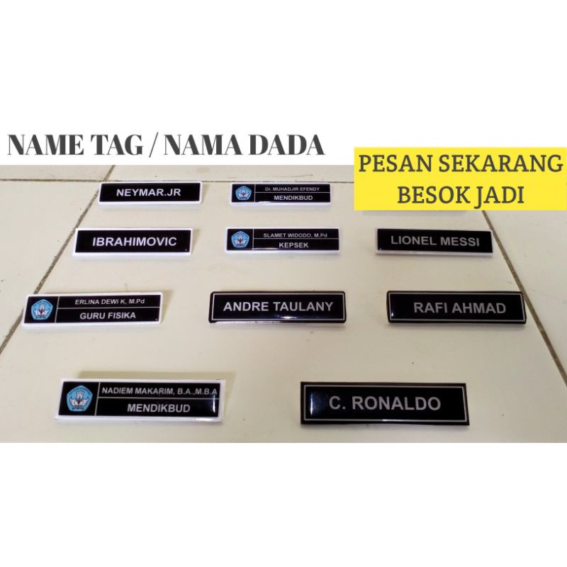 

NAME TAG NAMA DADA AKRILIK RESIN